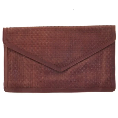 Flet Læder Clutch Taske(str. 29 x 17 cm)