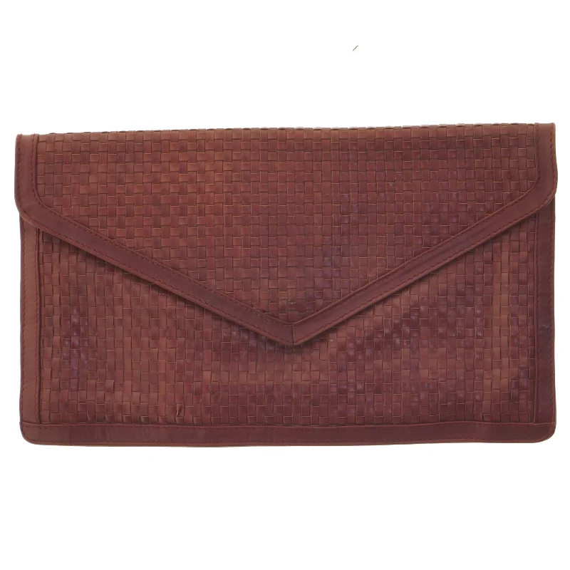 Flet Læder Clutch Taske(str. 29 x 17 cm)