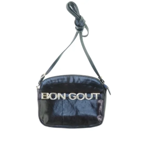 Vintage Retro Læder Skulder taske fra Bon Gout (str. 20 x 15)