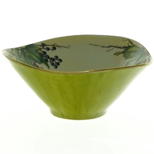 Håndmalet Asymmetrisk Skål fra Zen Scherzer (str. 17 x 7 cm)