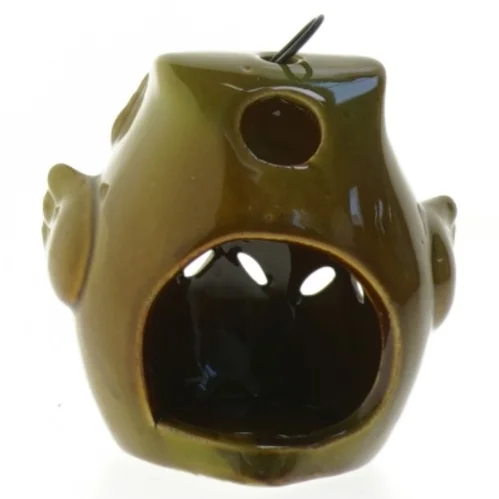 Uglerformet keramisk fyrfadsstage (str. 9 cm)