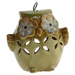 Uglerformet keramisk fyrfadsstage (str. 9 cm)