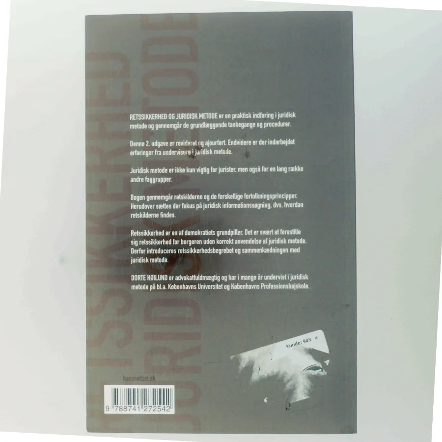 Retssikkerhed og juridisk metode af Dorte Høilund (Bog)