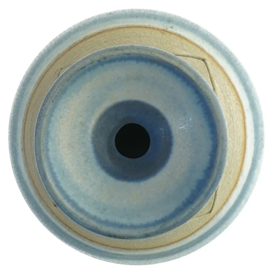 Vintage vase/lysholder i to dele fra Finke Keramik (str. Ø 8,5 cm)