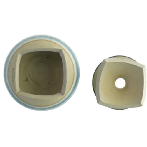 Vintage vase/lysholder i to dele fra Finke Keramik (str. Ø 8,5 cm)