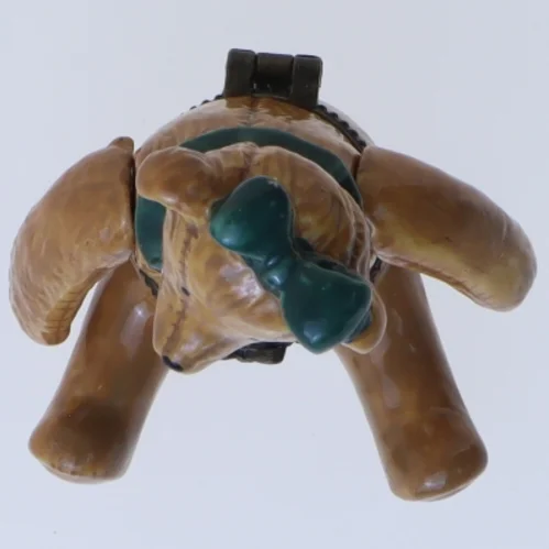 Porcelæns æske af bamse bjørn (str. 7 cm)