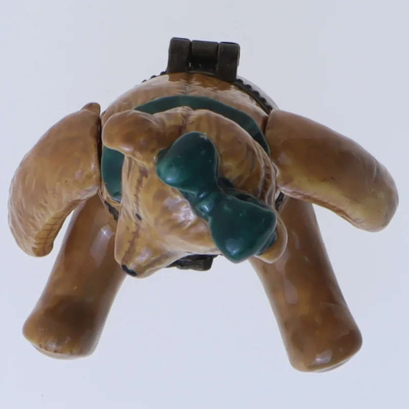 Porcelæns æske af bamse bjørn (str. 7 cm)