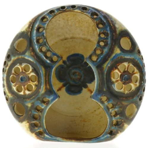 Keramik Lys hus fra Søholm Stentøj (str. 21 x 20 x 7 cm)