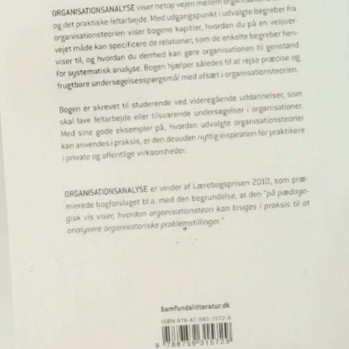 Organisationsanalyse af Christian Frankel, Kjeld Schmidt (ed.) (Bog)