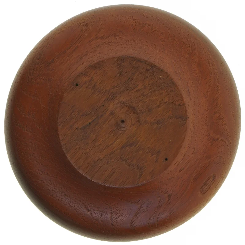 Hånddrejet Teak Træskål (str. Ø 19,5 cm)