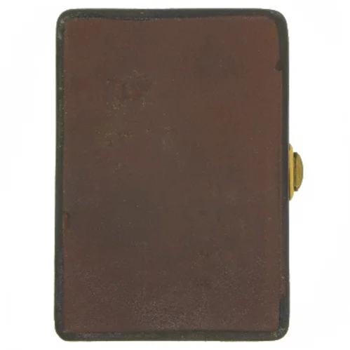 Vintage Læder smykkeskrin med spejl og nøgle (str. 20x14x6 cm)