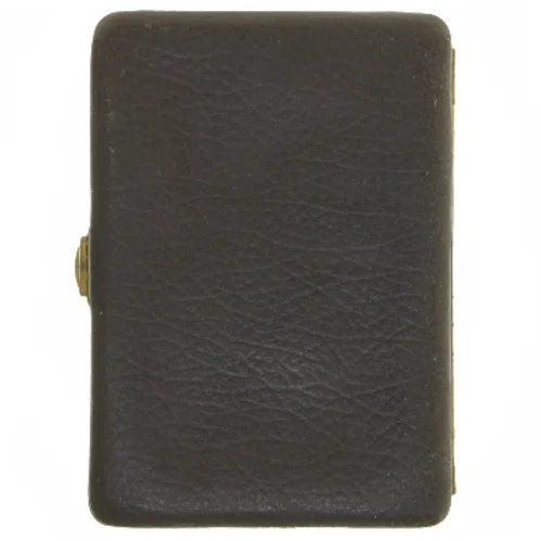 Vintage Læder smykkeskrin med spejl og nøgle (str. 20x14x6 cm)