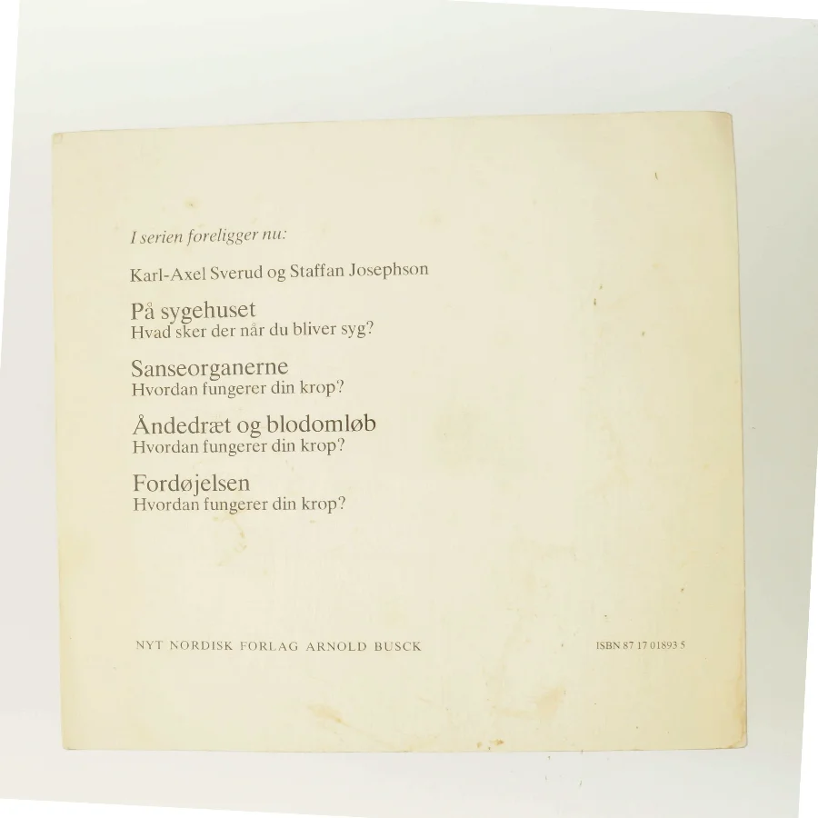 Sanseorganerne af Karl-Axel Sverud (Bog)