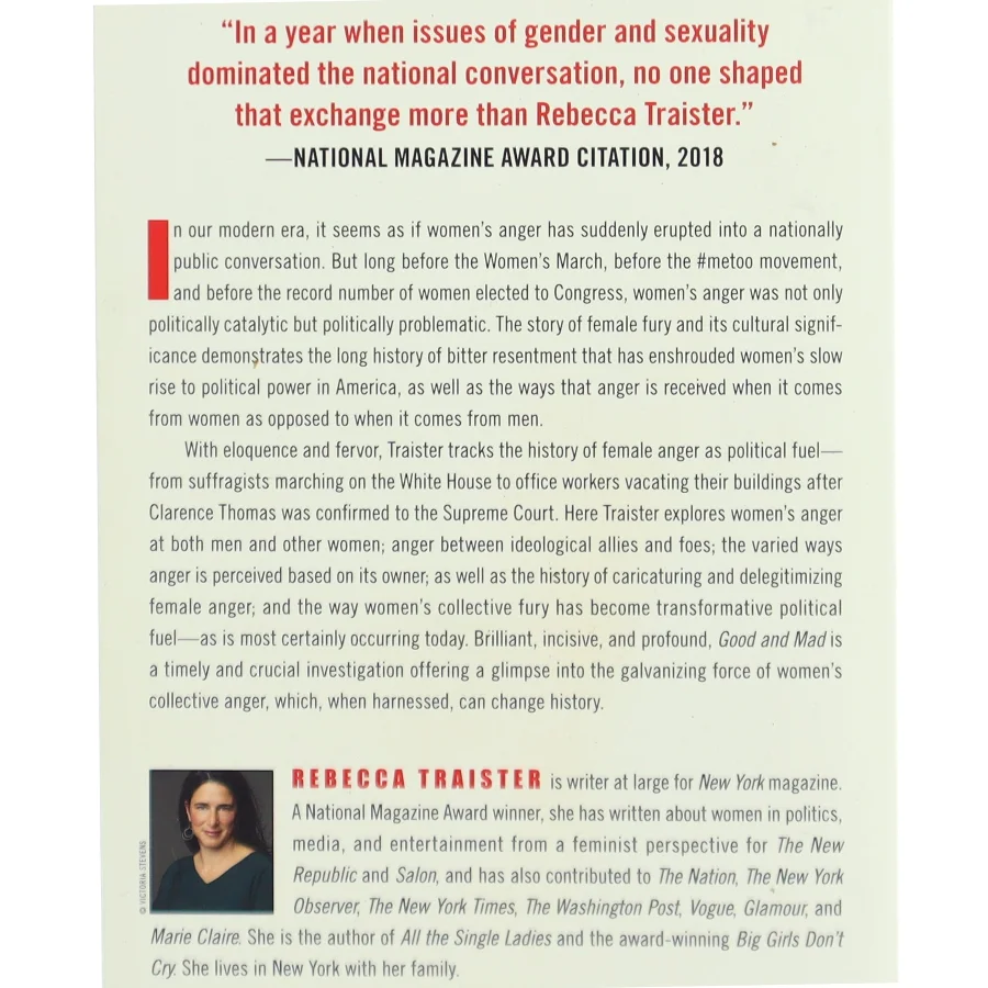 Good and mad : the revolutionary power of women's anger af Rebecca Traister (Bog)