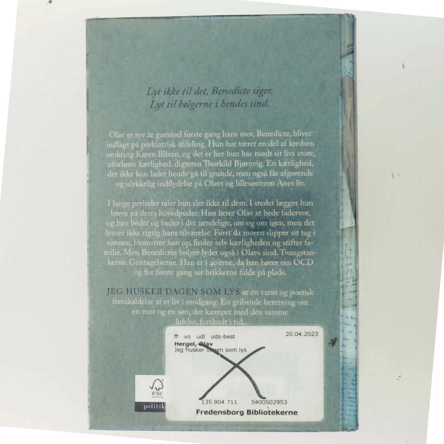 Jeg husker dagen som lys af Olav Hergel (Bog)