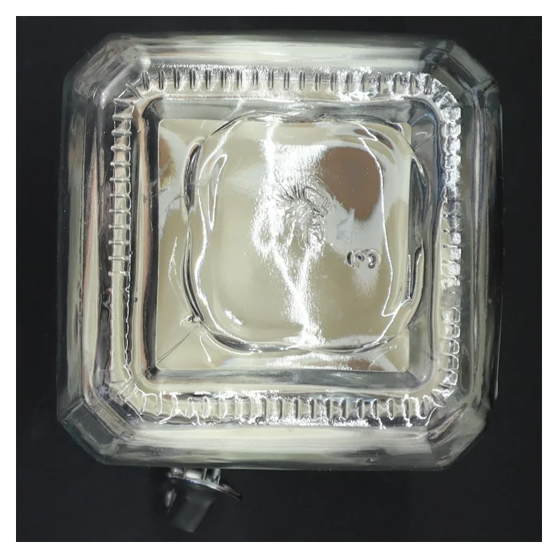 Patent Låg Glasbeholder med lyserødt Låg (str. 21 x 10 cm)