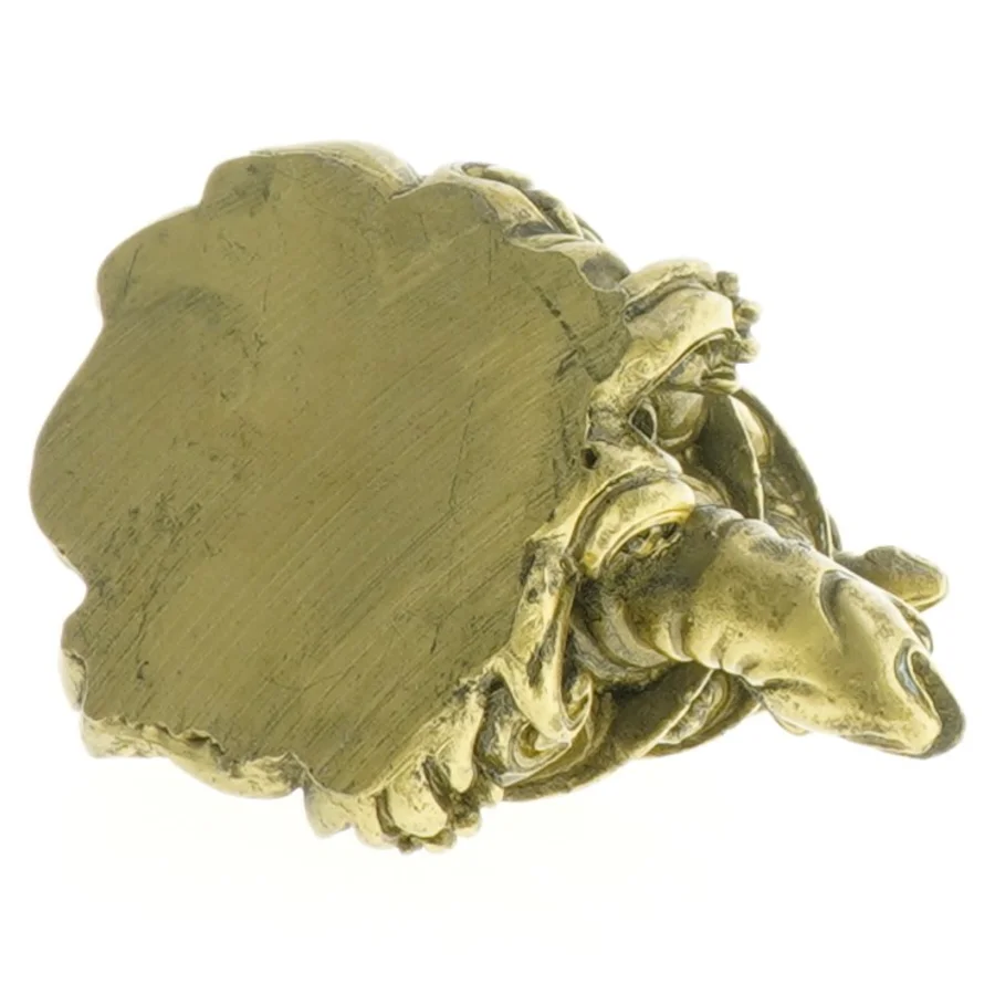 Gul metal skildpadde figur (str. 10 x 7 cm)
