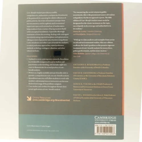 Cost-benefit analysis : concepts and practice af Anthony E. Boardman (Bog)
