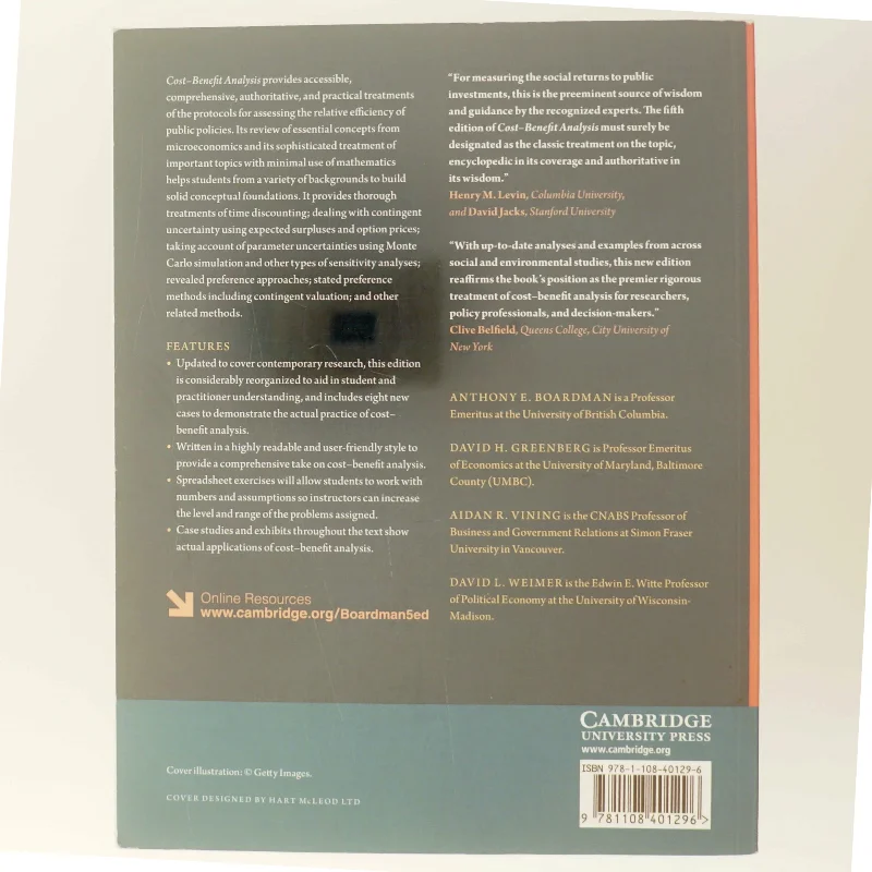 Cost-benefit analysis : concepts and practice af Anthony E. Boardman (Bog)