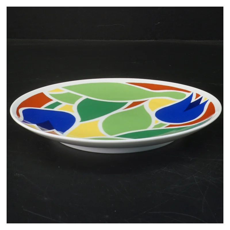 Sjælden Per Arnoldi Platte med motiv af blomster fra Royal Copenhagen 