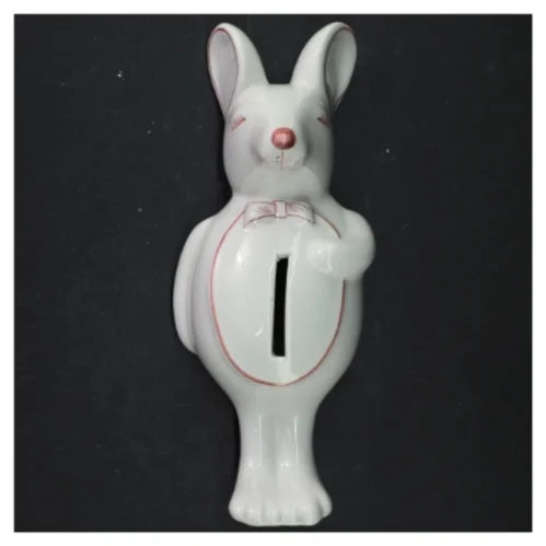 Keramisk Vintage Kanin sparebøsse (str. 22x8,5 cm)