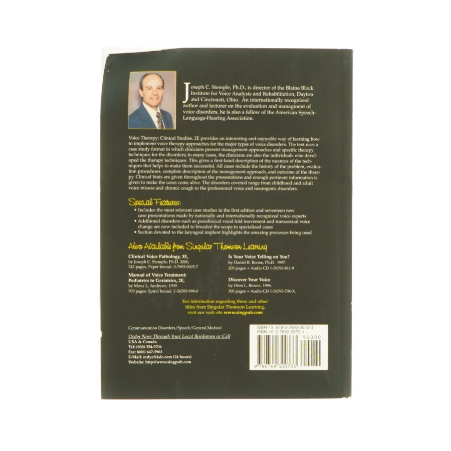 Voice therapy - Clinical Studies af Joseph C. Stemple (Bog) 
