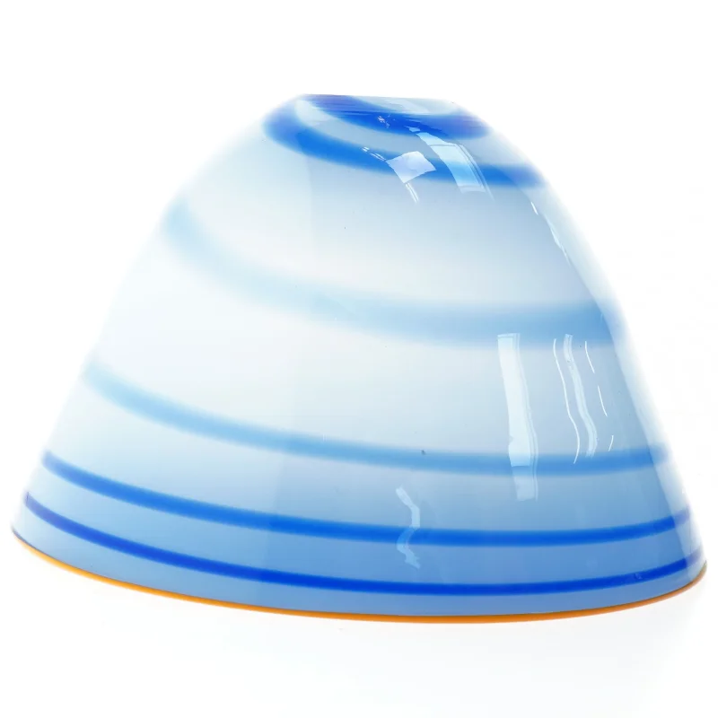 Blåstribet glasskål Ø 26 cm fra Søholm (str. Ø 26 cm)