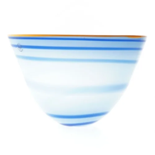 Blåstribet glasskål Ø 26 cm fra Søholm (str. Ø 26 cm)