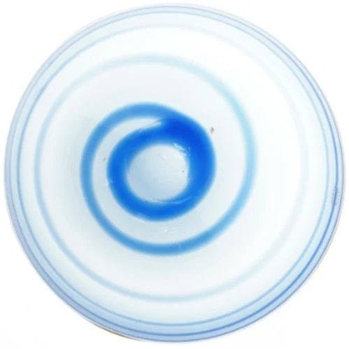 Blåstribet glasskål Ø 26 cm fra Søholm (str. Ø 26 cm)