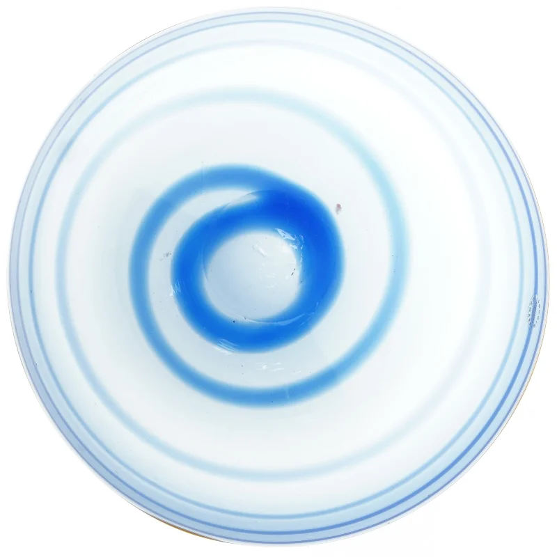 Blåstribet glasskål Ø 26 cm fra Søholm (str. Ø 26 cm)
