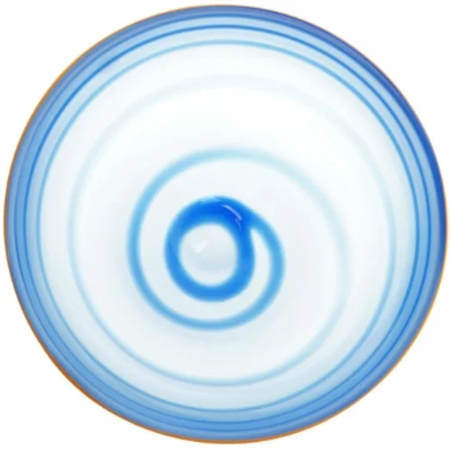 Blåstribet glasskål Ø 26 cm fra Søholm (str. Ø 26 cm)