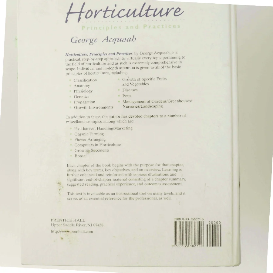 Horticulture : principles and practices (Bog)