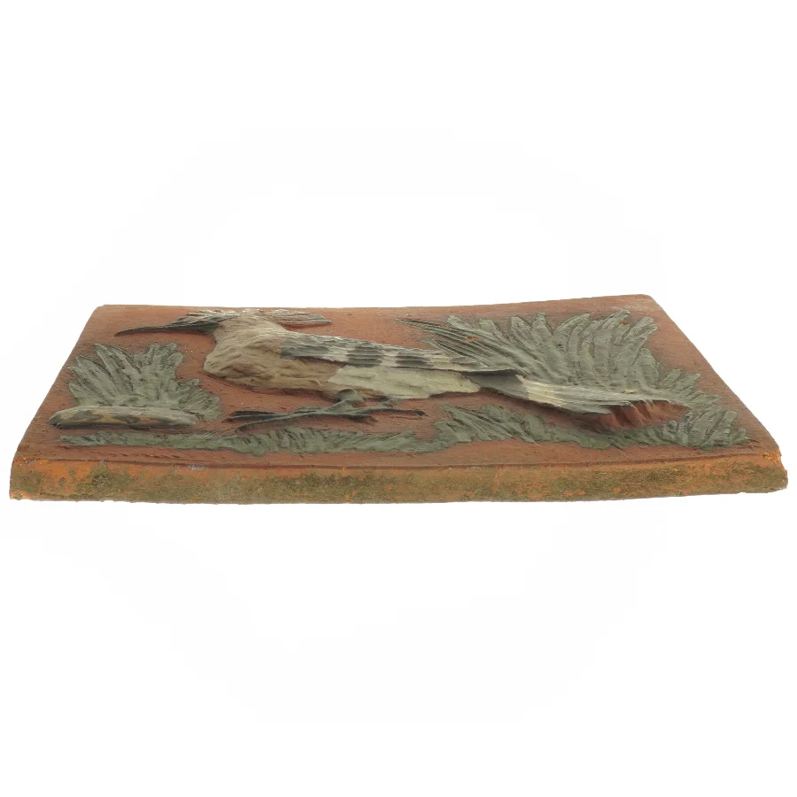 Vægflise med fuglemotiv fra Knabstrup (str. 29x26 cm)