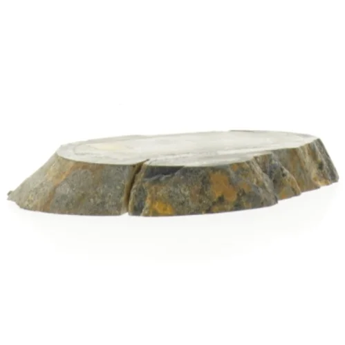 Udskåret agatsten skål (str. 18 x 11,5 x 2 cm)