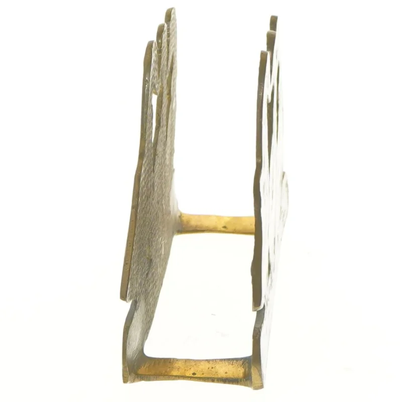 Messing vintage servietholder med ænder (str. 16x9 cm)