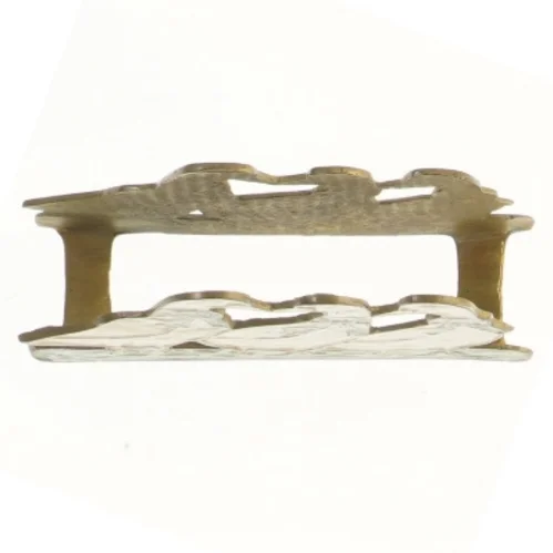 Messing vintage servietholder med ænder (str. 16x9 cm)