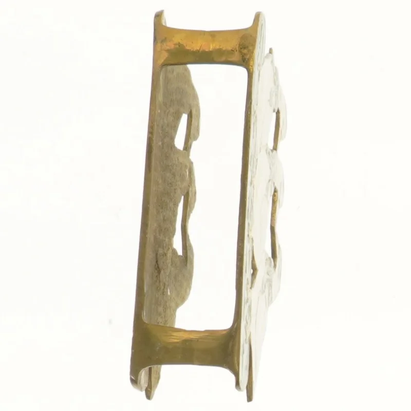 Messing vintage servietholder med ænder (str. 16x9 cm)