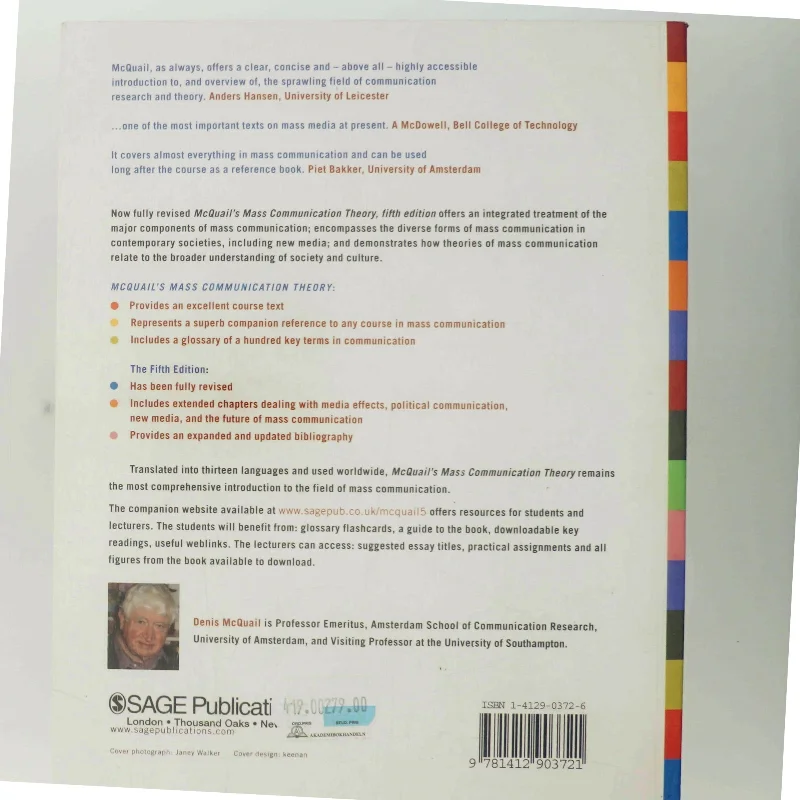 McQuail's mass communication theory af Denis McQuail (Bog)