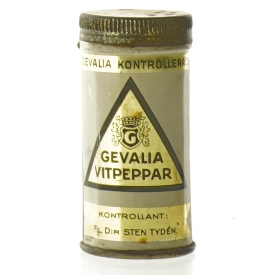 Antik Gevalia Vittpeppar Krydderbøsse fra Gevalia (str. 7 cm x 35 o cm)
