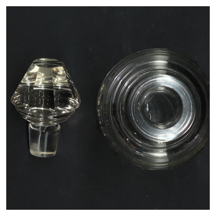 Glas karaffel med stopper (str. H. 21,5 cm)