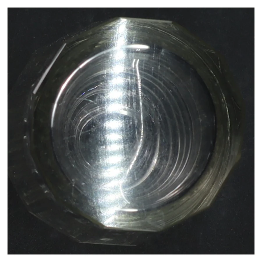 Glas karaffel med stopper (str. H. 21,5 cm)