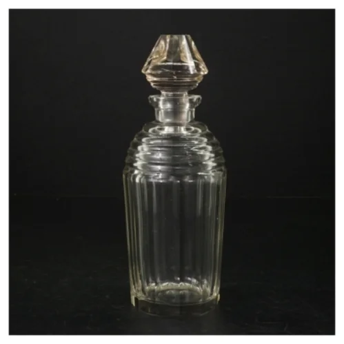 Glas karaffel med stopper (str. H. 21,5 cm)