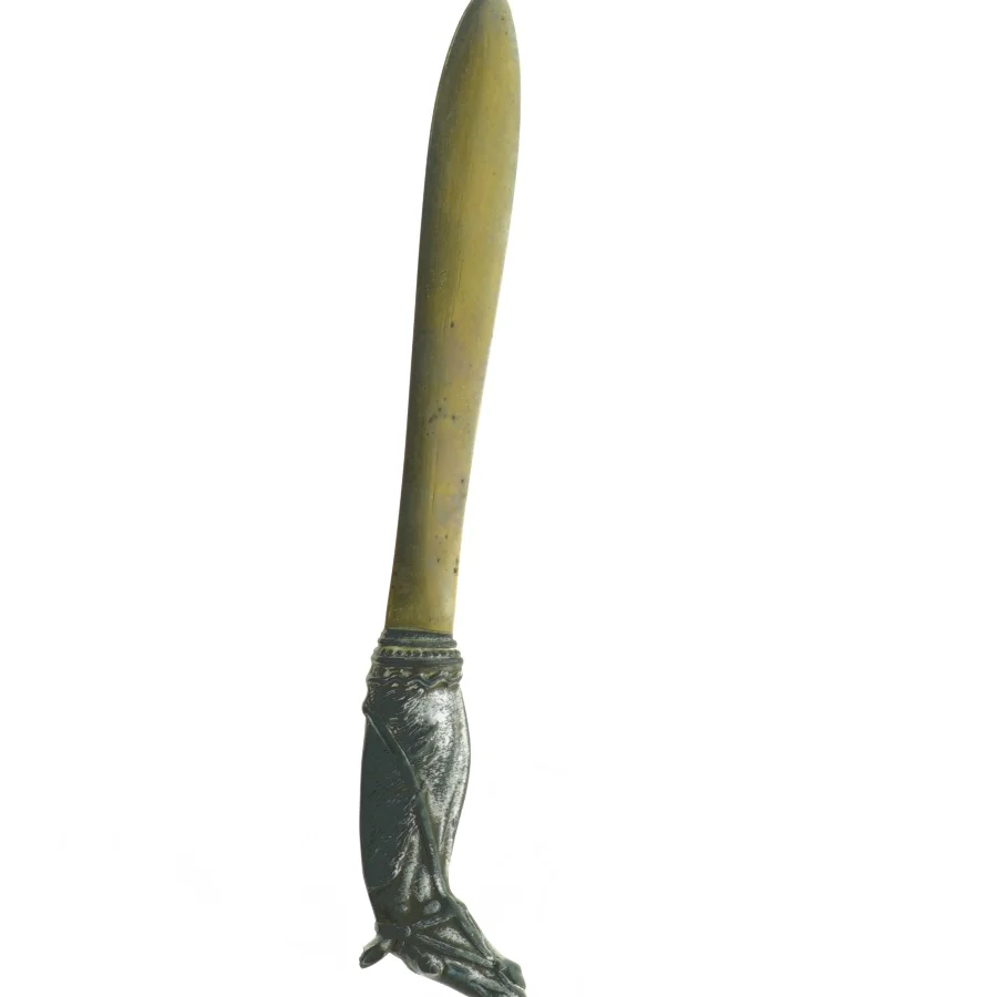 Antik Heste brevåbner i metal (str. Totallængde. 25 cm)