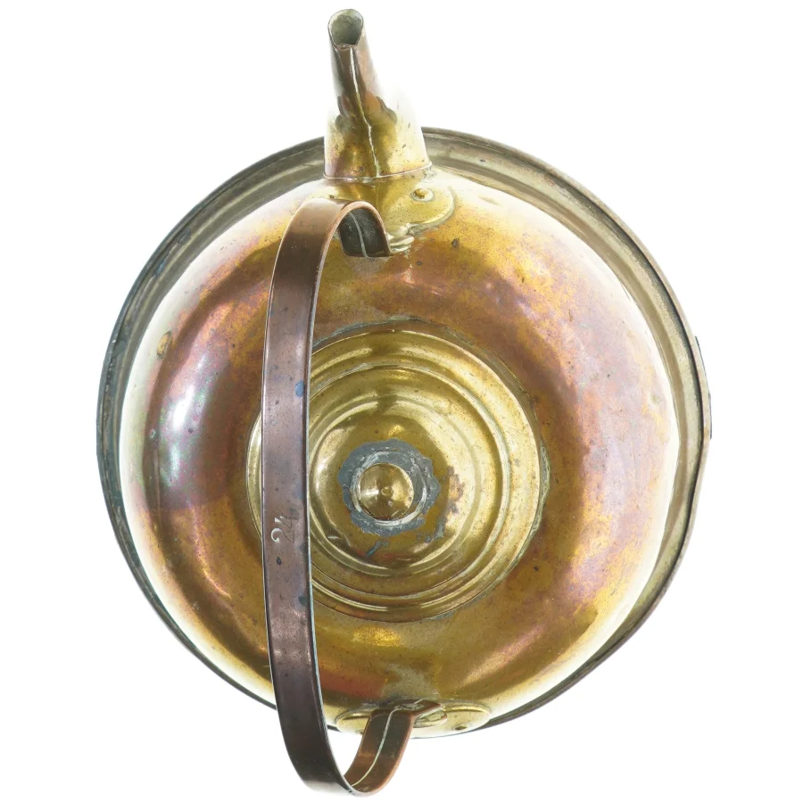 Antik kobberkedel tekande (str. 24 x 17 cm)