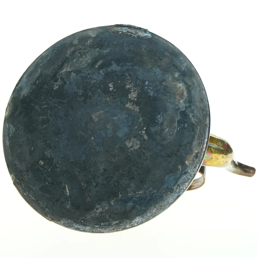 Antik kobberkedel tekande (str. 24 x 17 cm)