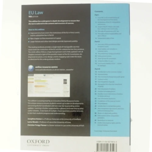 EU law (Bog) Josephine Steiner, Lorna Woods, Christian Twigg-Flesner