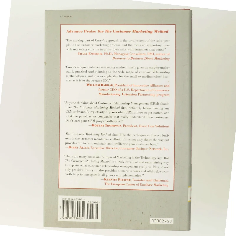 The customer marketing method : How to implement and profit from customer relationship management (Bog)