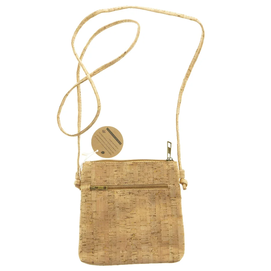 Kork Mønstret Crossbody skuldertaske NY MED PRISMÆRKE (str. 18 x 17 cm)