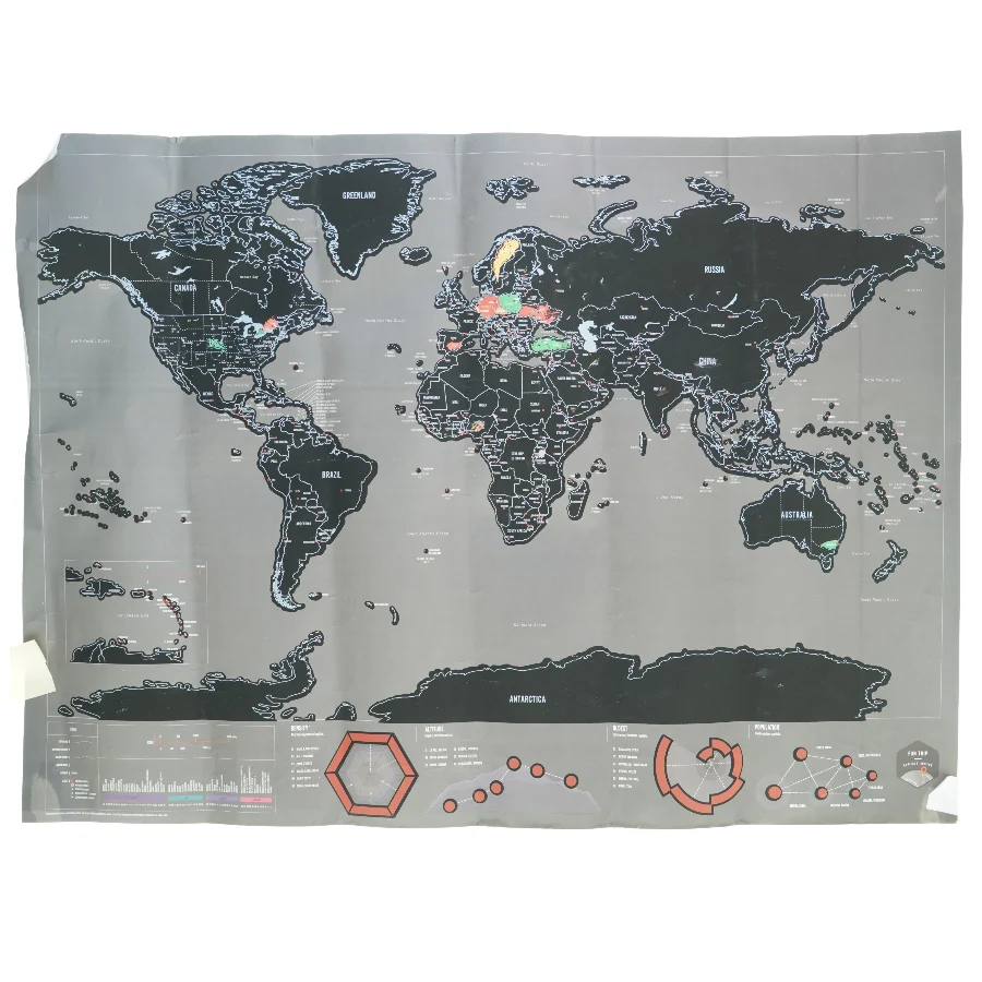 Verdenskort (str. 81 x 60 cm)