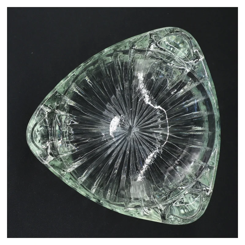 2 stk. Stabelbare Vintage art nouveau glasskål på 3 fødder (str. 16 x 5,5 cm)